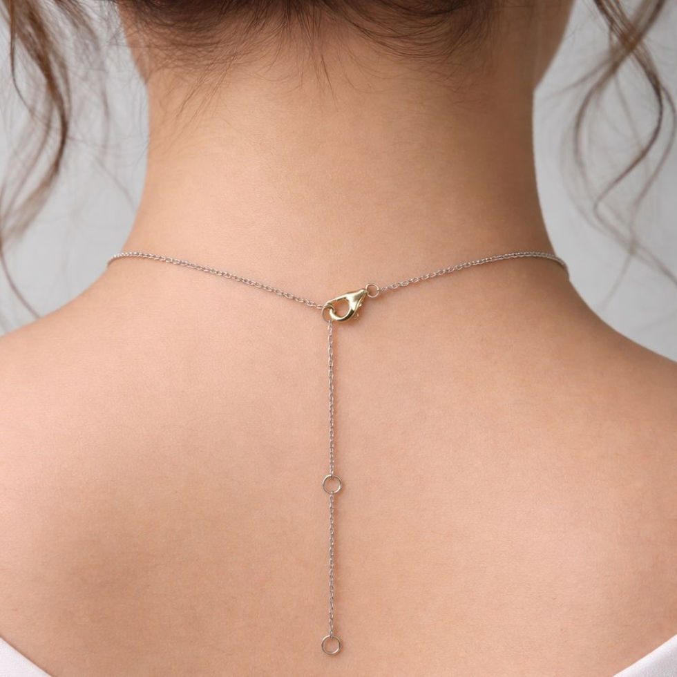 Colar Gota Safira Pink