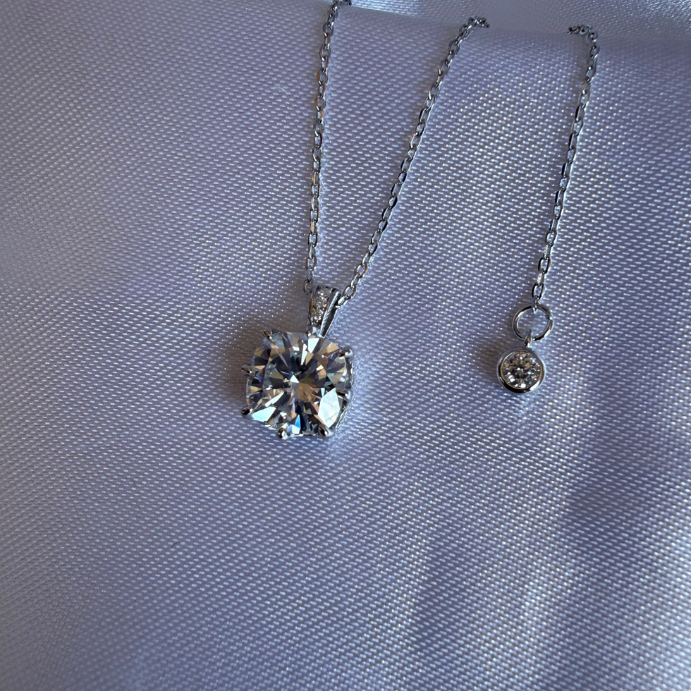 Colar Solitário Moissanite Imperial