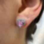 Conjunto Coração Rosa Cristal