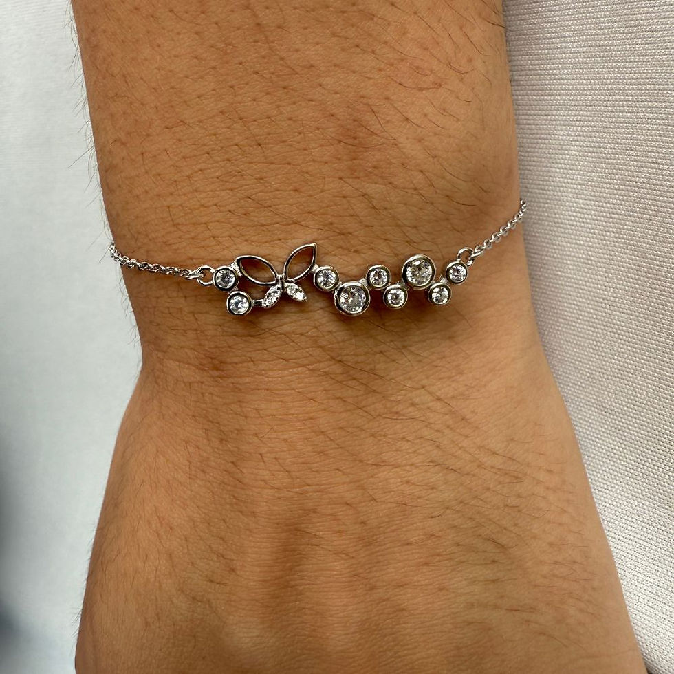 Pulseira Elegance Borboleta Cristal