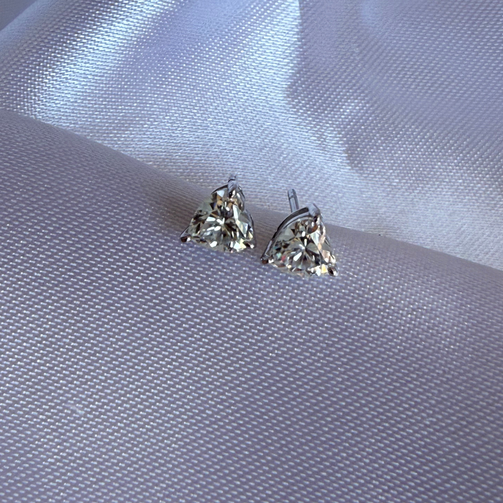 Brinco Coração Moissanite Premium