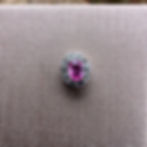 Brinco Safira Pink Oval