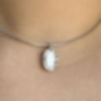 Colar Luxo Moissanite Oval com Aro Flexível