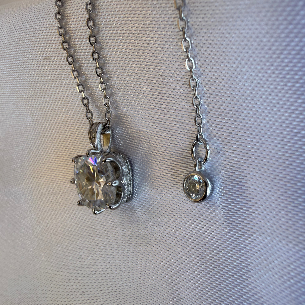 Colar Solitário Moissanite Imperial