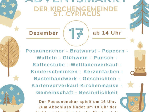 Adventsmarkt und Lichterkirche in St. Cyriacus