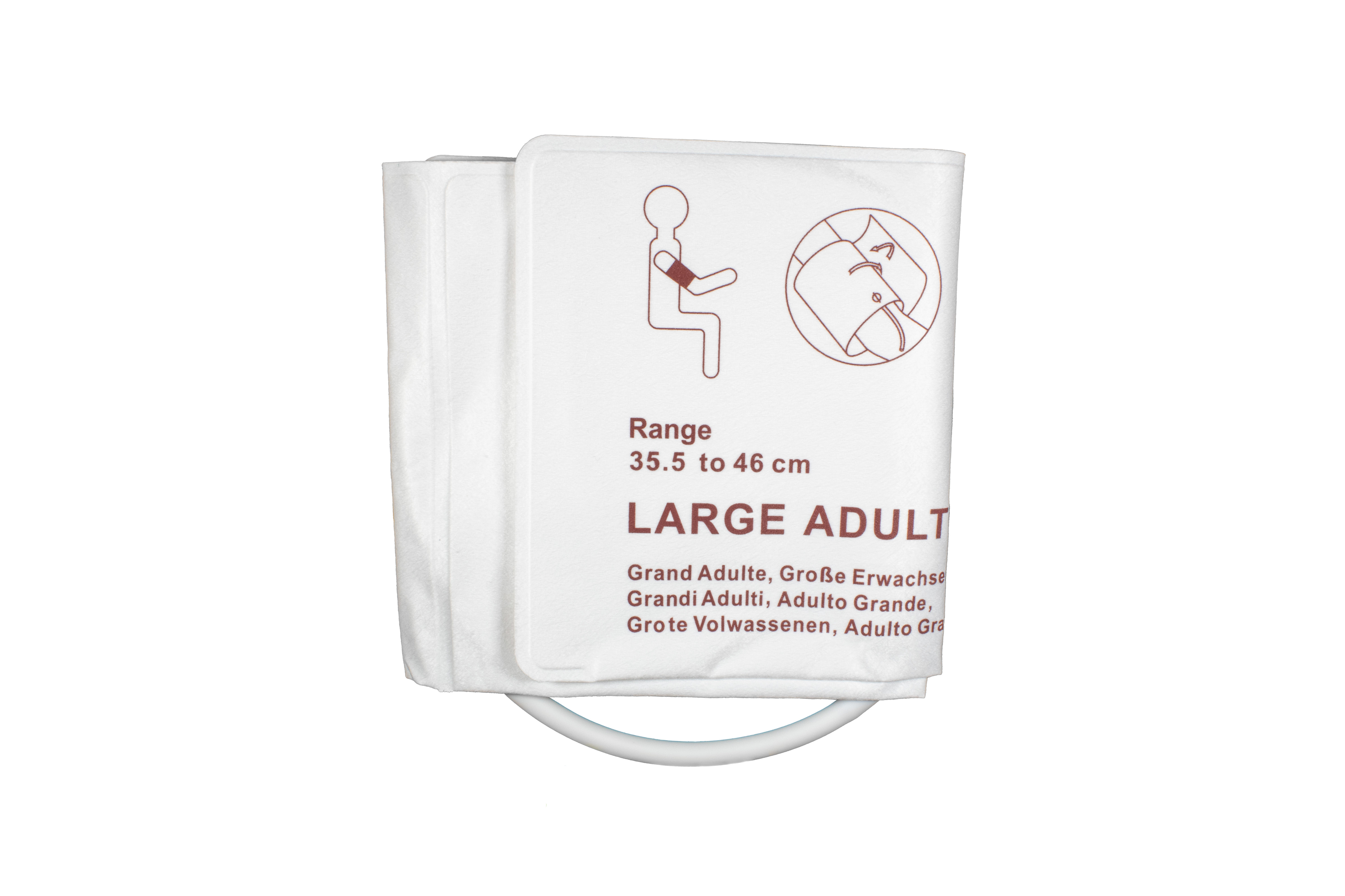 Adult Large Disposable Single Tube NIBP Cuff - DCSF1720S-C12