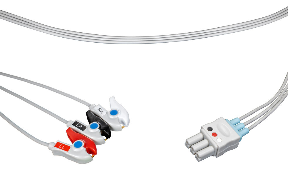 Spacelabs Compatible ECG 3 Lead (Grabber/Grouped) - SL-700-0006-00-GRP