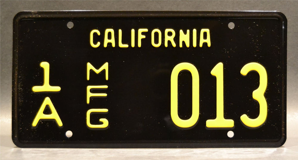 California Manufacturer Plate Replicas