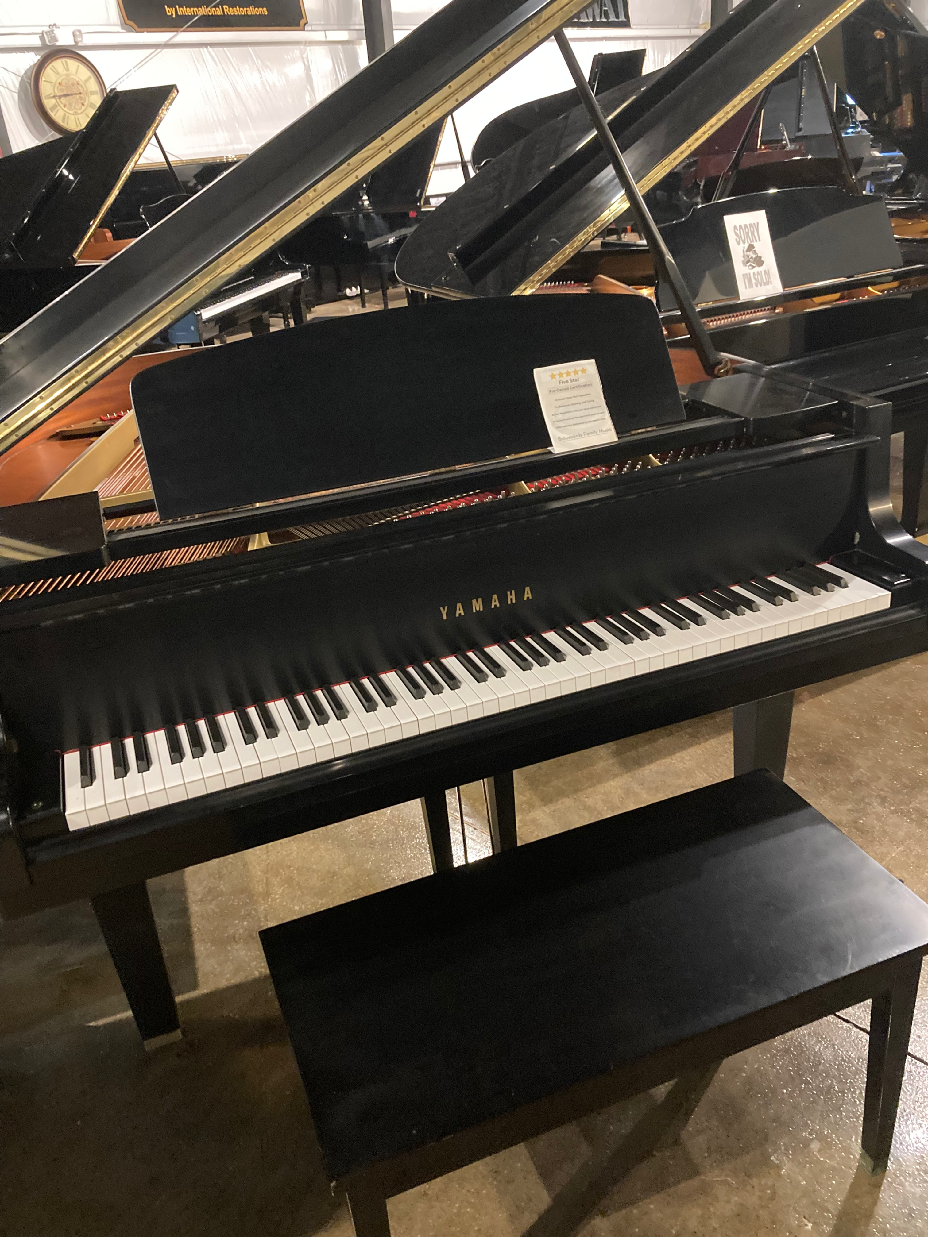 Yamaha GH1 5' 3" - Satin Black Finish new strings and hammers