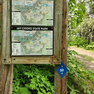 Trail map, Jay Cooke State Park