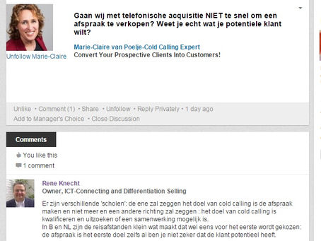 Cold calling: eerst de afspraak verkopen of eerst de behoefte bepalen?
