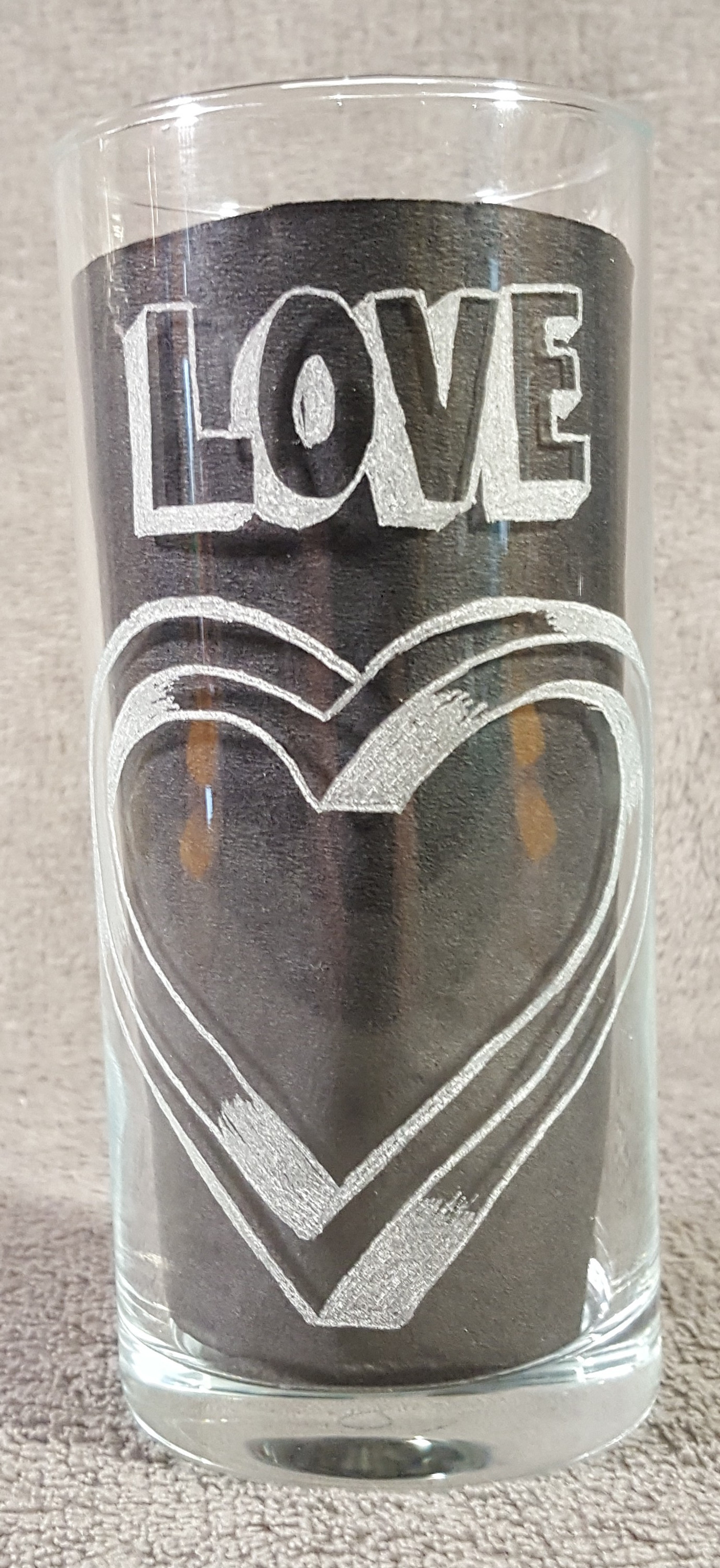 verre tube LOVE