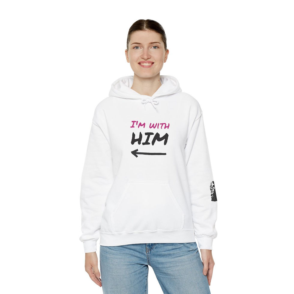 Thumbnail: I'm With Him Unisex Heavy Blend™ Hooded Sweatshirt