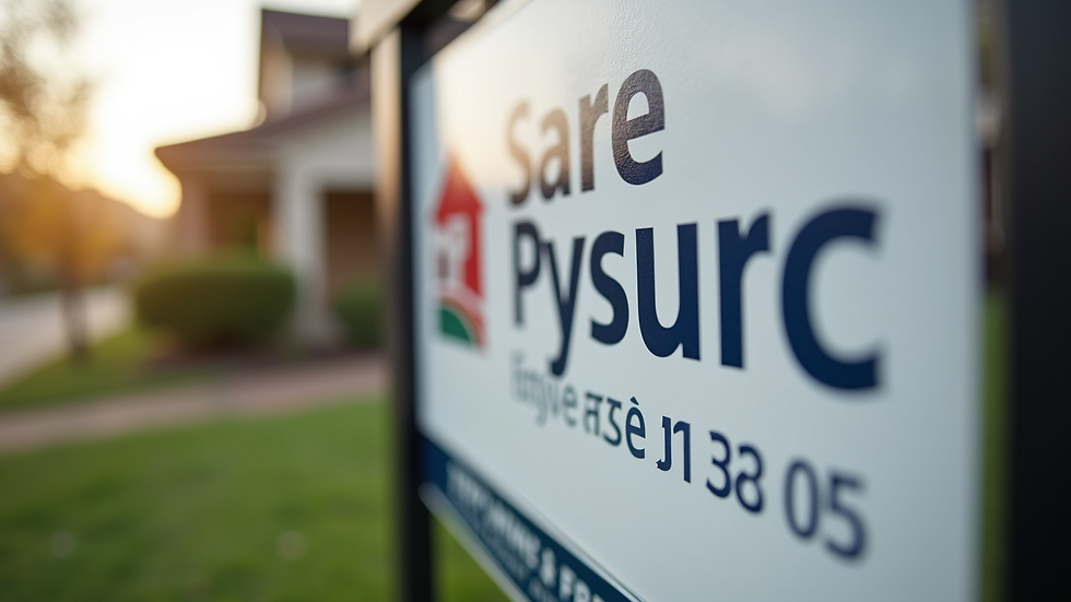 Close-up view of a professionally printed real estate sign with clear text and branding
