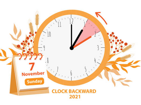 fall back! clocks reset to standard time