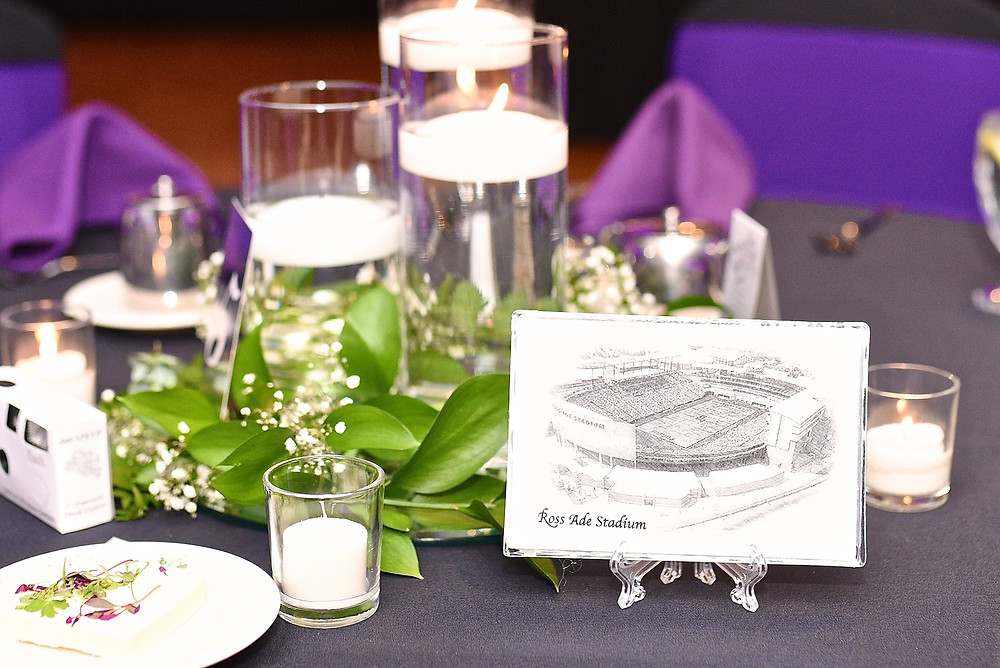 Ross Ade Stadium Table Number Indiana Wedding Photographer