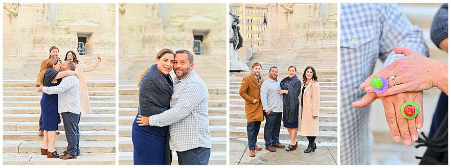 Indianapolis Indiana Monument Circle Elopement: Tara and Glenn