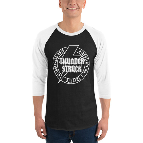 Thunderstruck: America's AC/DC Tribute Weathered Logo Raglan Shirt ...