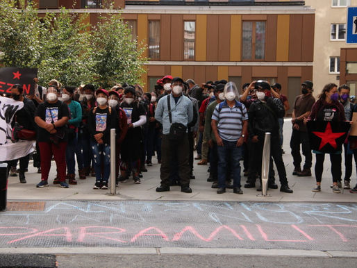 Zapatistas en Austria se unen a protestas ante la embajada mexicana de Viena