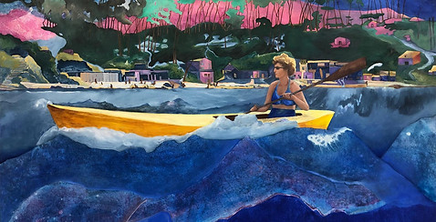 LE FOLLOW13_Daphné_DOREL_Canoë_2025_oil_