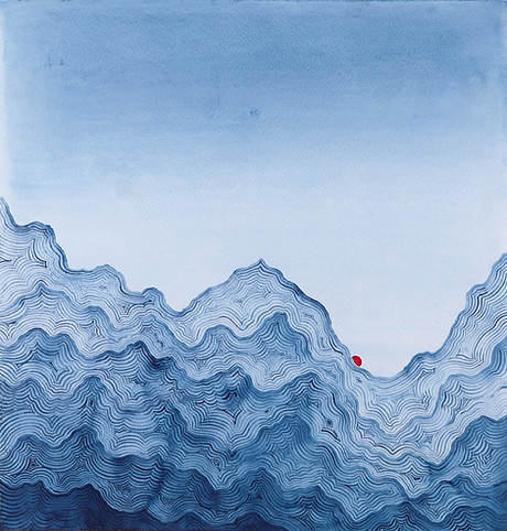 FOLLOW13_ELOR_SHIZUKEZA I_58x60cm_aquarelle sur papier-boite verre musée.jpeg