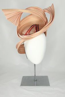 JWH Millinery Peach Turban Headpiece