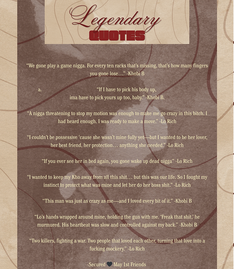 Quotes from Secured Book One