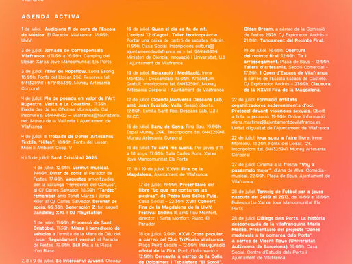 07/2026 Agenda Activa de julio.