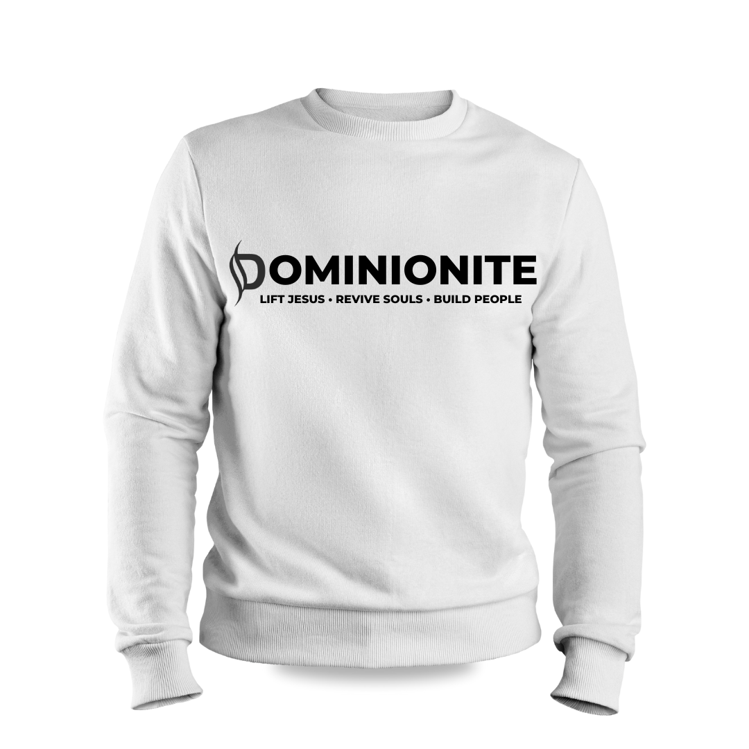 Dominionite White Crewneck
