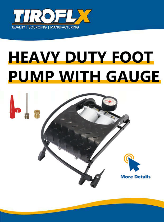 Bike foot pump with gauge Tiroflx
