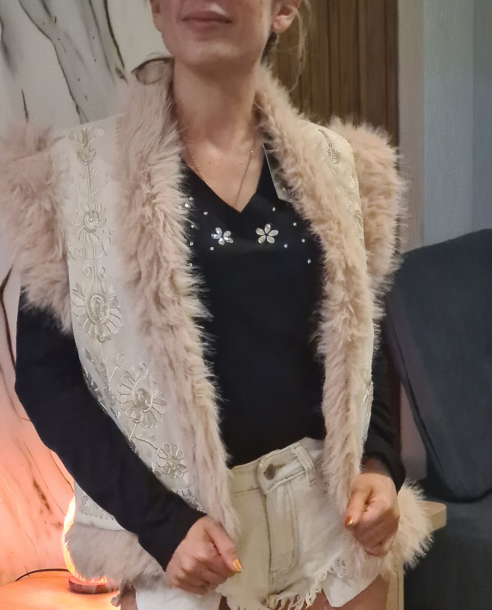 Miniatura: chaleco con piel