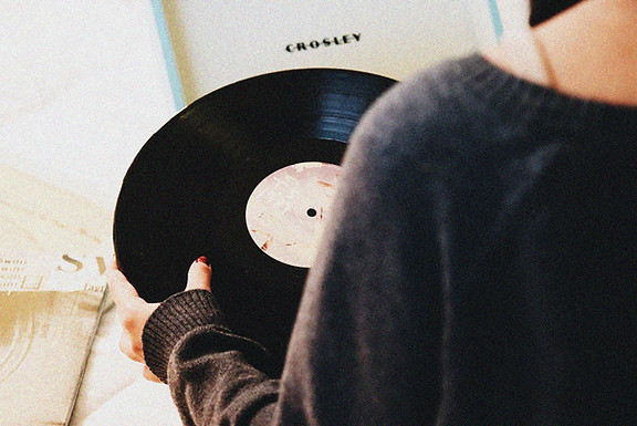 Holding Vinyl Record