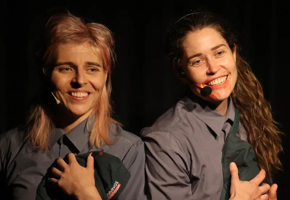 Ange Lavoipierre and Jane Watt in Jazz or a Bucket of Blood. Photo: Jane Watt