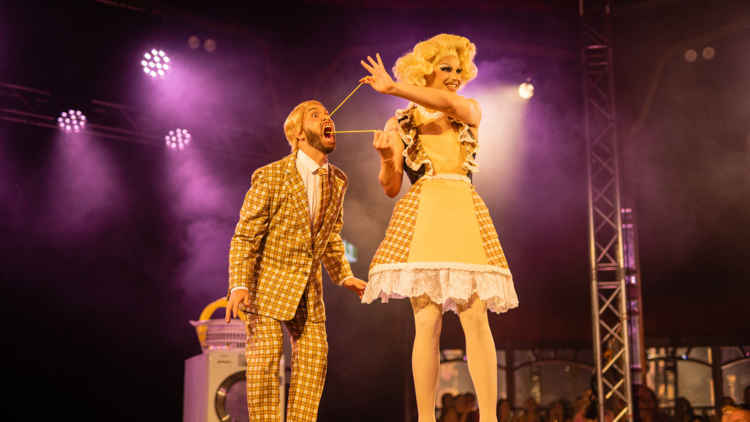 Briefs: Dirty Laundry at Sydney's Spiegeltent. Images by Briefs Factory/Ven Tithing.