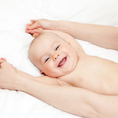 Stock image of baby laughing
