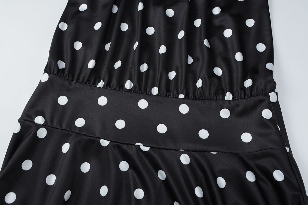Thumbnail: Hugcitar Polka Dot Print Halter Sleeveless Backless Bandage Sexy Slim Mini Dress
