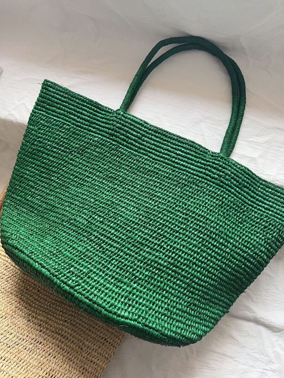 Thumbnail: 2026 Large Handwoven Rattan Tote Bag for Women Natural Straw Beach Bag Purse Lux