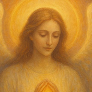 O Anjo da Sintonia se revela como um portal de luz serena, lembrando que toda verdadeira conexão nasce primeiro dentro de nós. Ele traz a harmonia entre corpo, mente e espírito, conduzindo o coração a um estado de alinhamento profundo com o Divino.