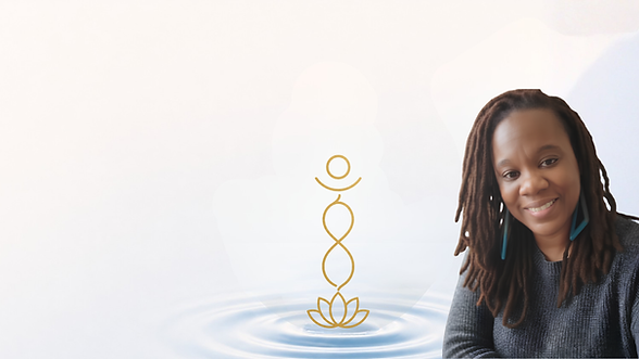 lotus with logo on water and Dr. C photo on side