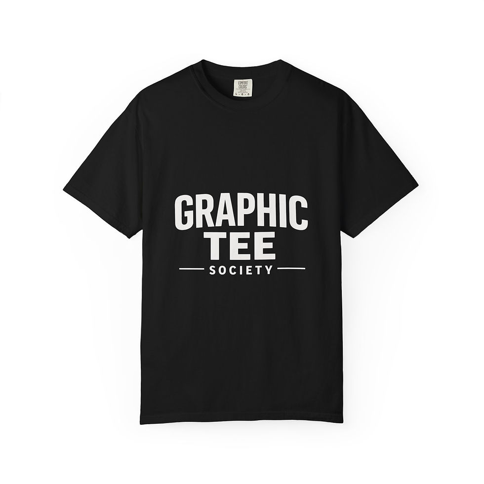 Thumbnail: Graphic Tee Society T-Shirt — Bold White Logo Black Graphic Tee