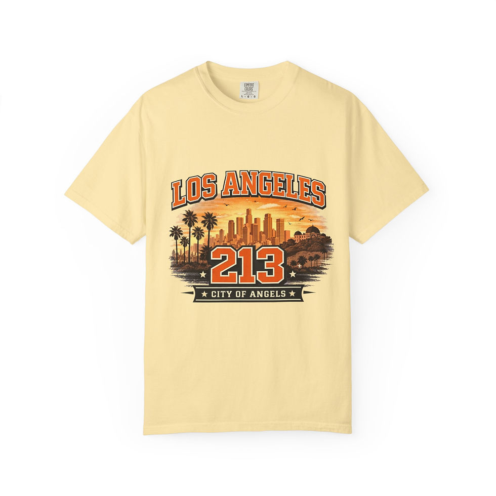 Thumbnail: Los Angeles 213 Vintage Sunset T-Shirt — City of Angels Graphic Tee