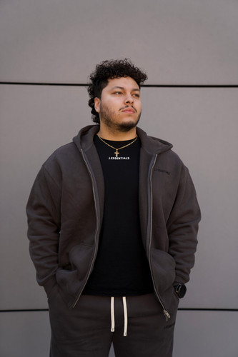 Led by the Unknown Graphic Zip Hoodie - Wolf Gray | Jane Essentials