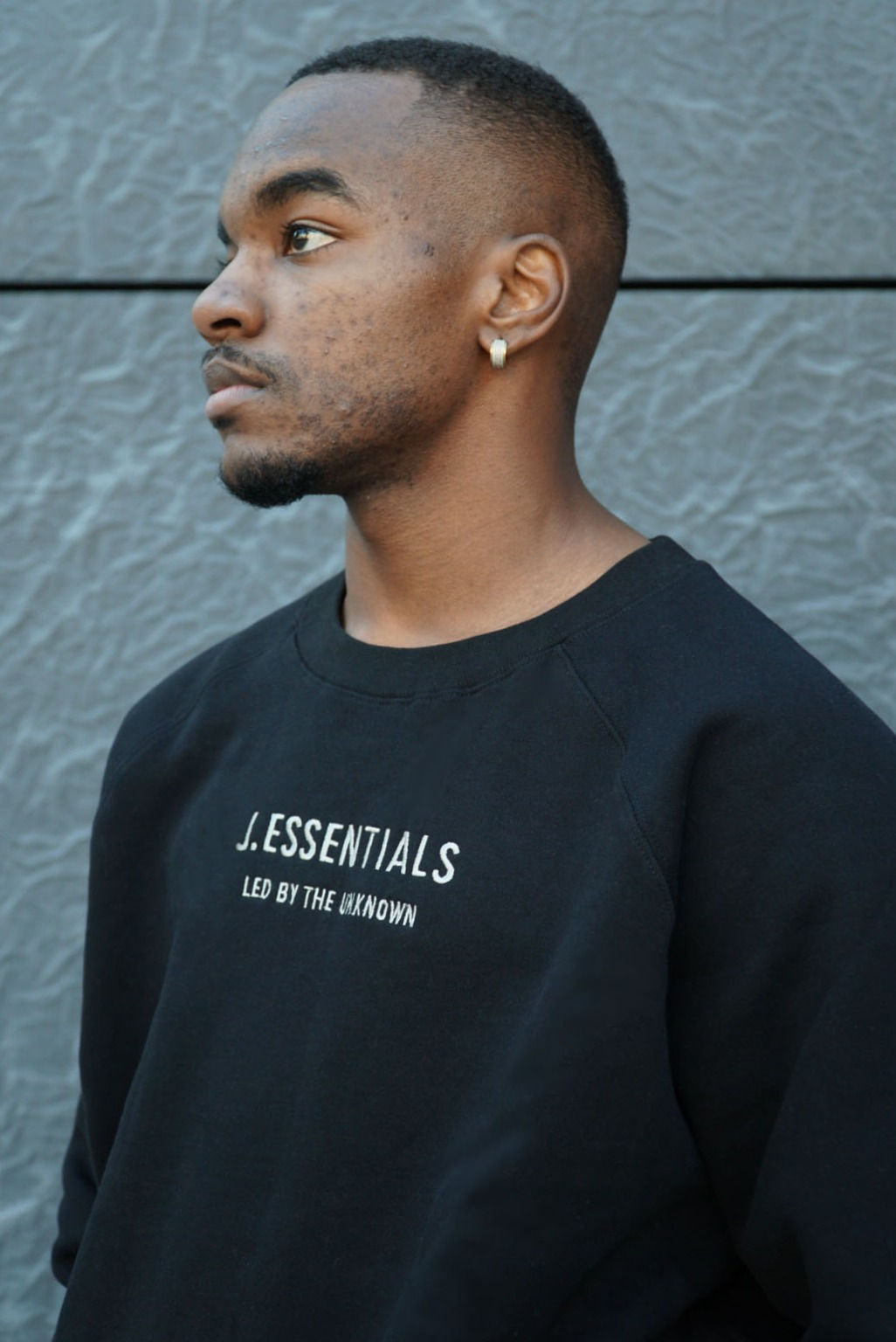 LBTU Black Oversized Crewneck