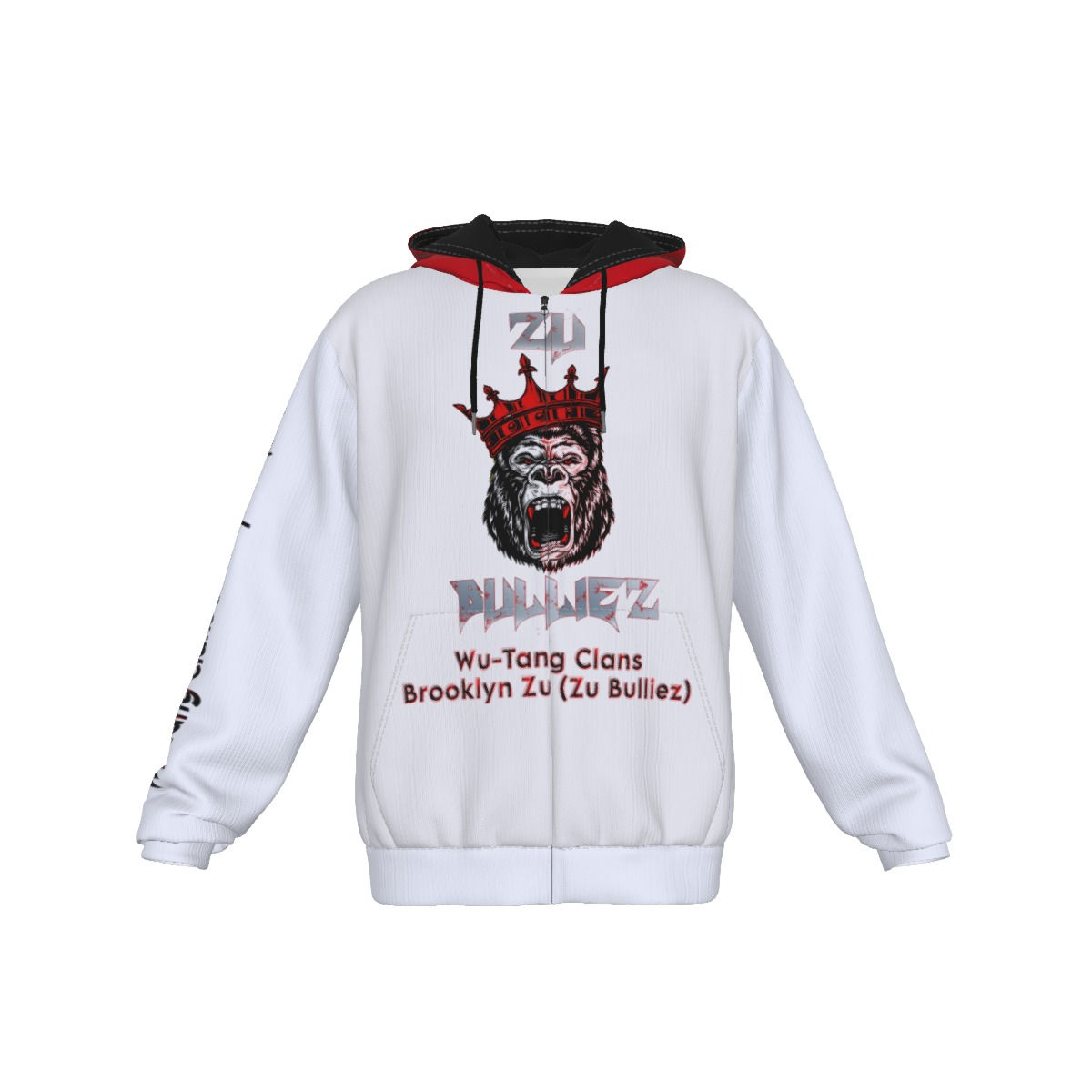 Zu Bulliez Men's Heavy Fleece Zip Up Hoodie