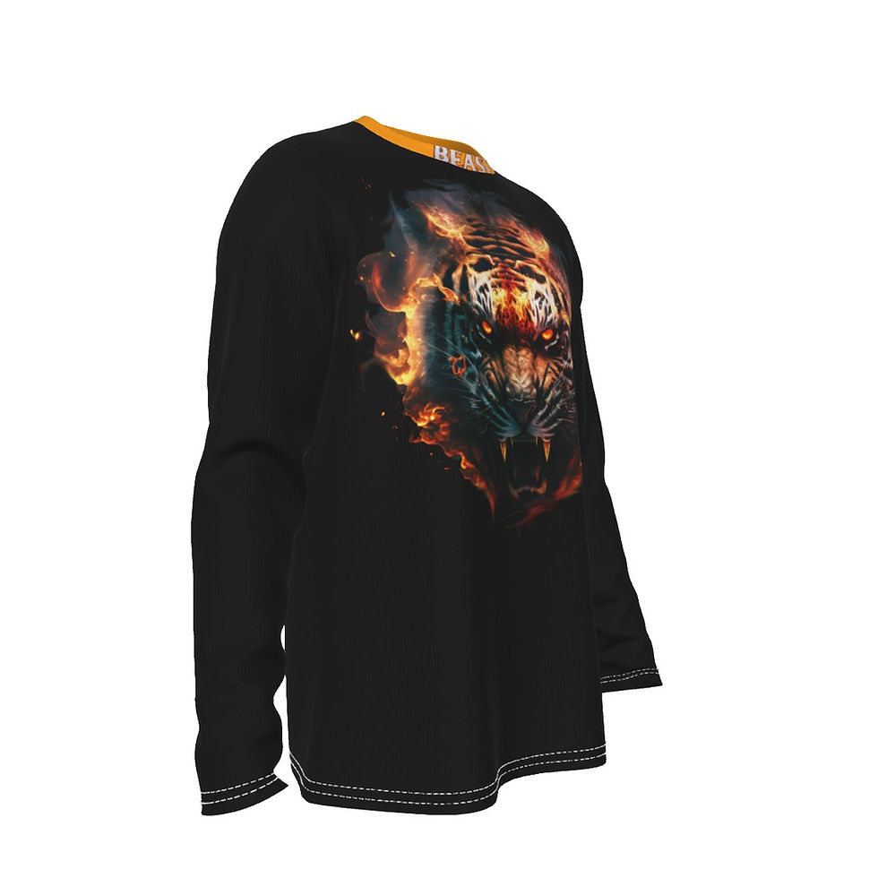 Thumbnail: Tiger Flame Men's Long Sleeve T-Shirt