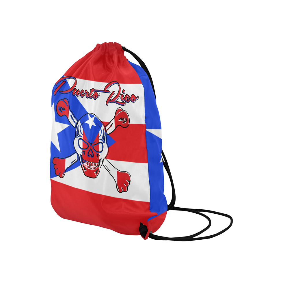 Thumbnail: Puerto Rican To-Go Large Drawstring Bag Model 1604 (Twin Sides)  16.5"(W) * 19.3