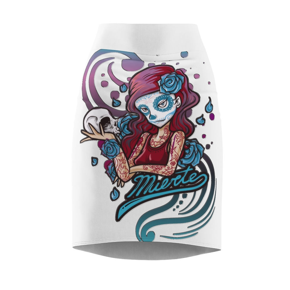 Thumbnail: Del Muerte Women's Pencil Skirt