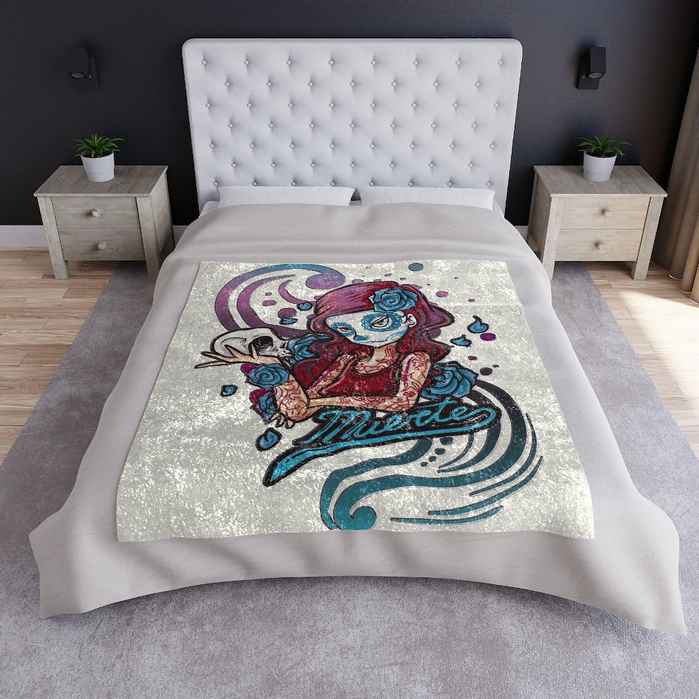 Thumbnail: Del Muertos Crushed Velvet Blanket