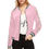 Thumbnail: Pink Courage and Death All Over Print Bomber Jacket for Women (Model H21)