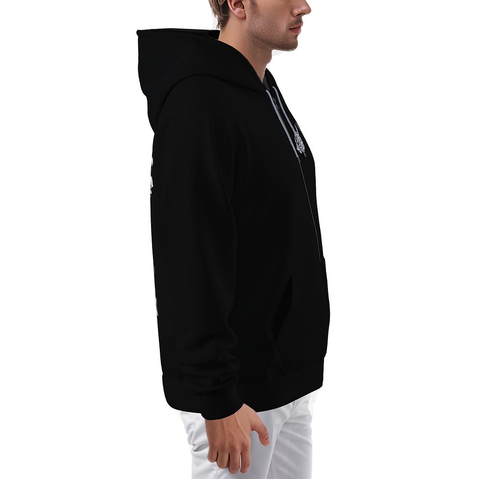 Thumbnail: Lyrics w/ F U Skeleton Hands Zip Up Hoodie With Pocket